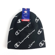 Champion Beanie Hat Reversible Logo Monogram Reversible Black-Oxford One Size