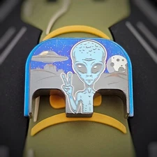 Titanium Glock Back plate Gen 1-5 - Alien, UFO, Outta this world