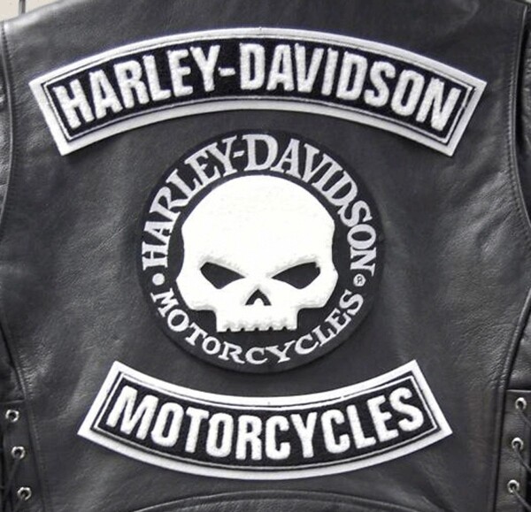 Set Patches X Vest Harley Davidson Willie G Skull Patches Set 3 Pcs