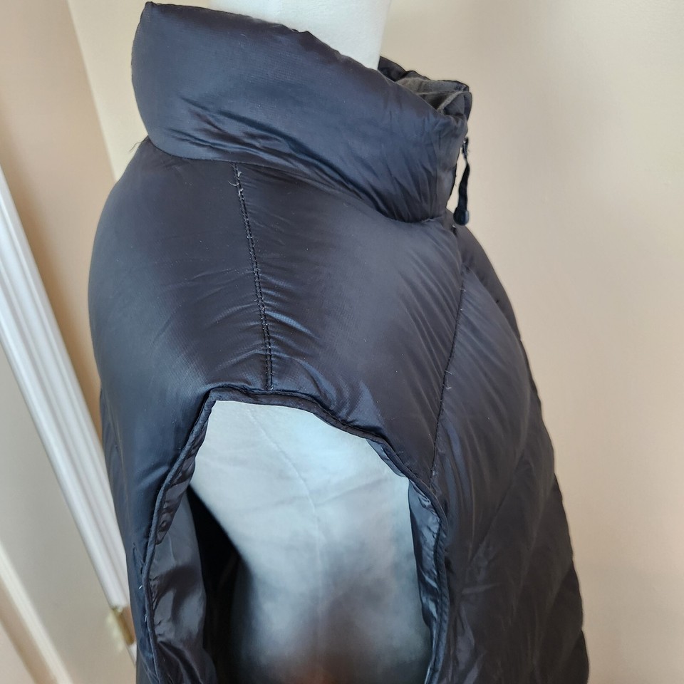 Eddie Bauer Goose Down Puffer Vest Mens XXL 2XL Black Quilted Full Zip