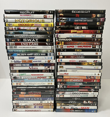 Lot of 60 DVDs - Bulk DVD Lot - Assorted A-List DVD Movies
