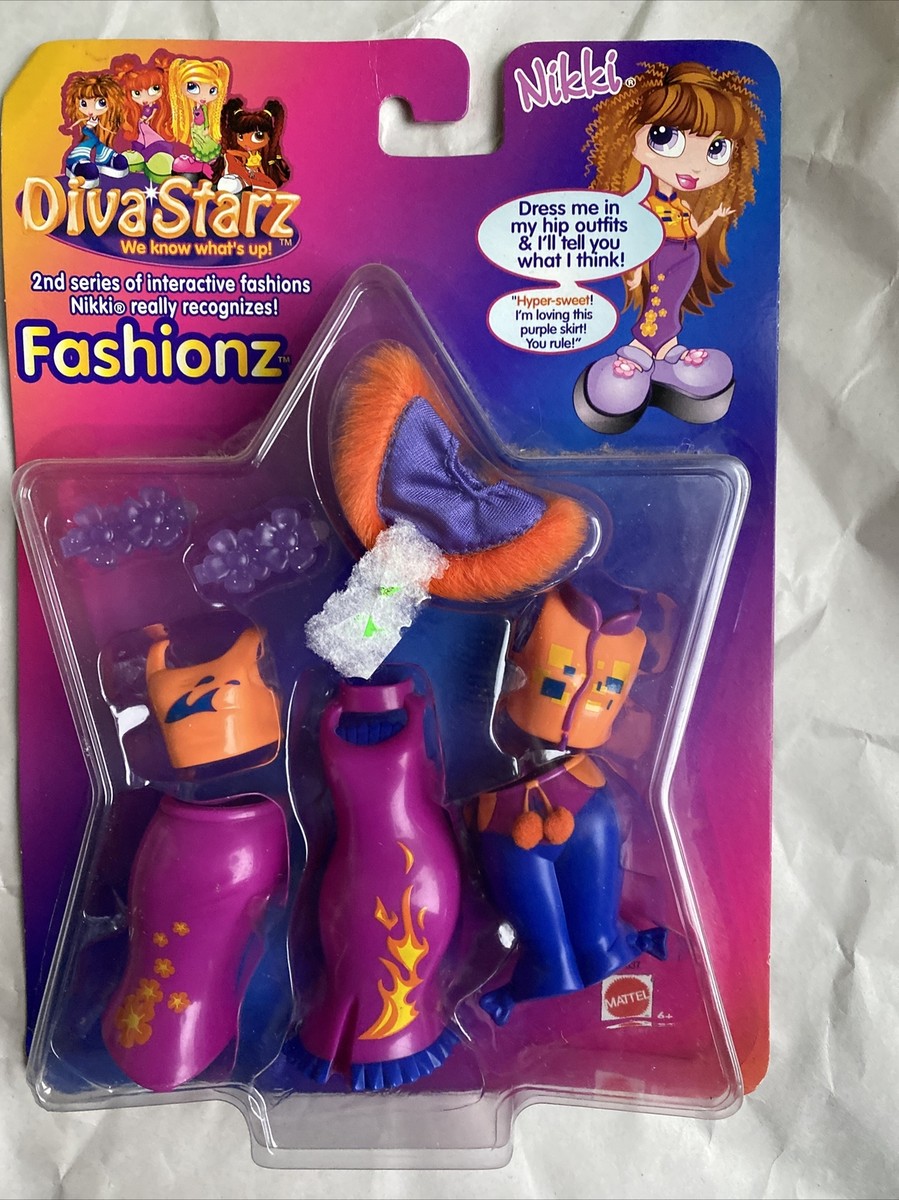 New Vintage 2001 Mattel Diva Starz Nikki Doll Fashionz Outfit 2nd