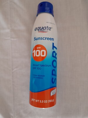Equate Sport Broad Spectrum Sunscreen Water Resistant (80 Minutes) SPF 100 5.5oz