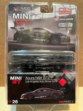1/64 MINI GT  ACURA NSX GT3 #26 LOS ANGELES AYTO SHOW 2017 BLACK (rub plastic)