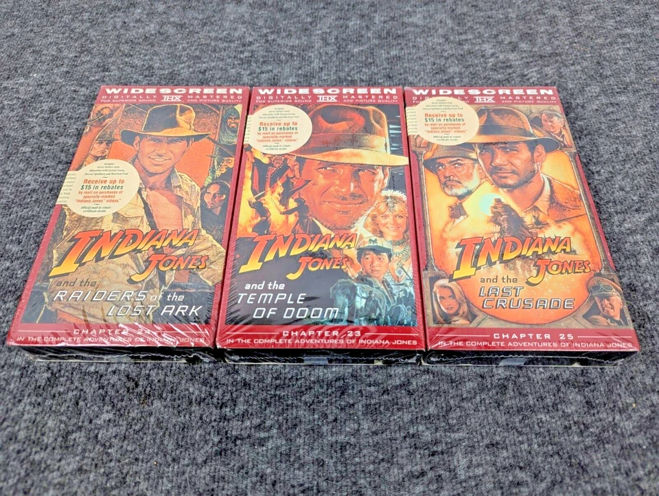 Indiana Jones Raiders of the Lost Ark, Temple Of Doom, LC VHS THX Widescreen - Image 2 of 4