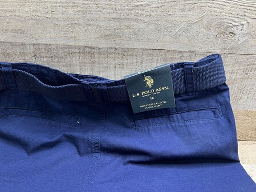 Polo Boys classic Navy cargo shorts with belt size 16 - NEW WITH TAGS - Picture 5 of 6