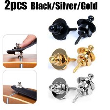2Pcs Straplocks Electric Acoustic Guitar Bass Strap Locks Button High Quality UK