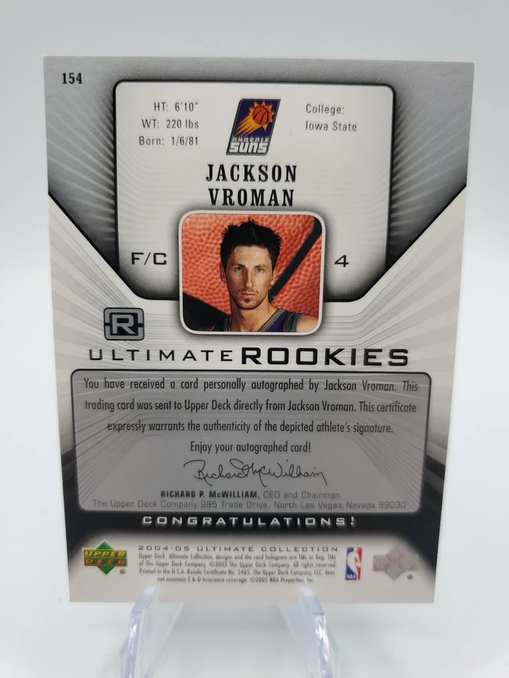 2004-05 Ultimate Collection #154 Jackson Vroman RC Auto /250 - Image 4 of 4