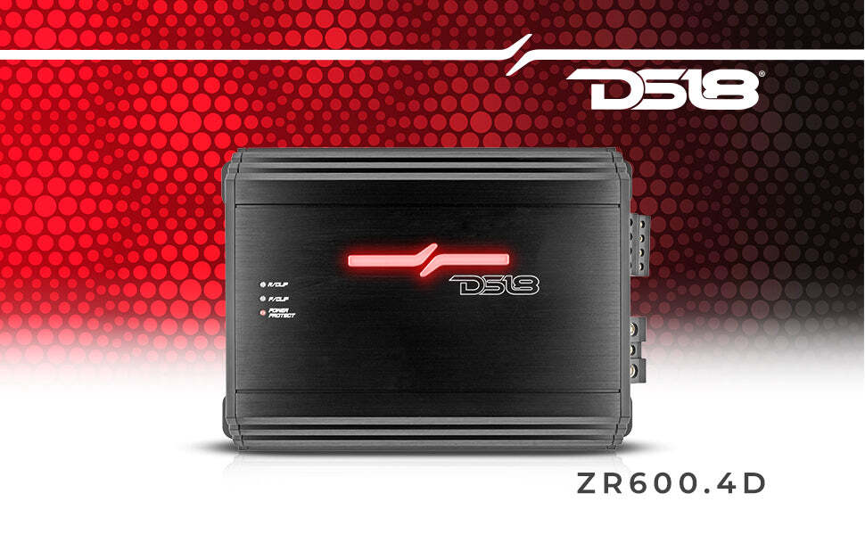 DS18 ZR600.4D Class D 4-Channel Full Range Car Amplifier Speaker