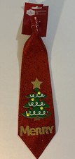 New-Christmas Tree- Neck Tie 16 -Novelty- Glitter -Adult /Teen