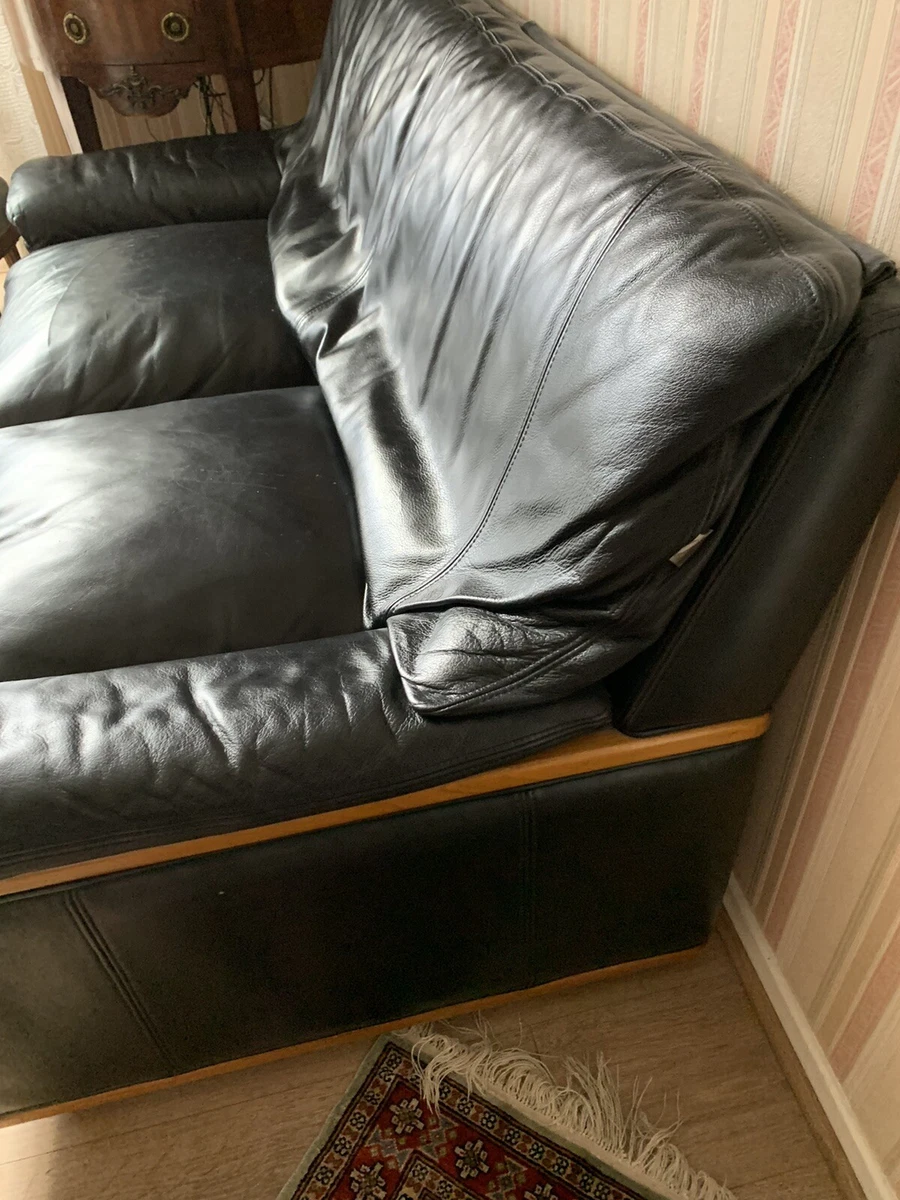 Canapé 2 Places Vintage en Cuir de Roche Bobois en vente sur