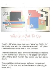 What's a Girl To Do Daughter Teen Child Paper Piecing Scrapbook Page Kit 12 x 12