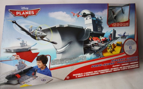 2014 PLANES AIRCRAFT CARRIER PLAYSET + DUSTY CROPHOPPER DISNEY PIXAR MATTEL NEW! - Picture 2 of 8
