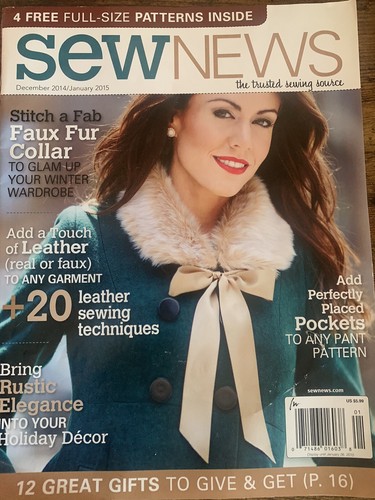 Sew News: The Trusted Sewing Source Dec2014/Jan 2015 Sew Faux Fur Collar Leather - Picture 2 of 3