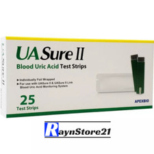 UASure II Uric Acid Test Strips Original UA Sure Box of 25 Free Shipping