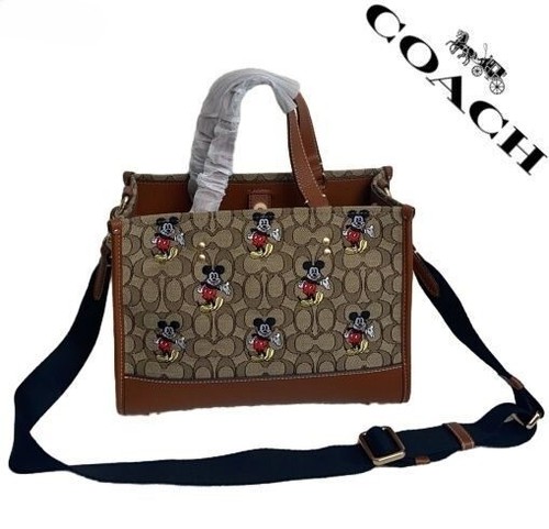 COACH x Disney CM198 Mickey Mouse 2-way sholder tote bag 100th anniv OUTLET Item - Picture 23 of 24