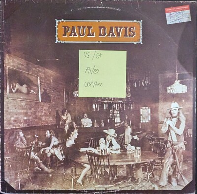 Paul Davis Bang Vinyl Record VG/G+ Shot 002 1977 1st Press 