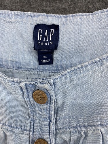 Gap Denim Chambray Light Blue Chambray Button Down Romper Jumpsuit Girls Sz XXL - Picture 7 of 20