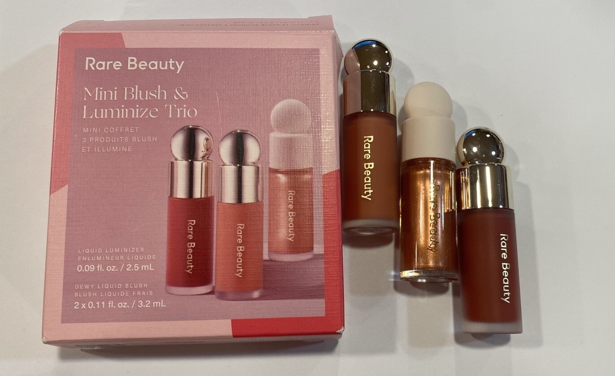 Rare beauty by Selena Gomez Mini Blush and Luminize Trio Rare beauty by Selena Gomez Mini Blush and Luminize Trio