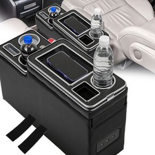 Mittelkonsole Für T5 T6 T6.1 Bus Schwarz Aufbewahrung Staufach Led USB Armatur