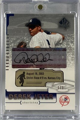 Derek Jeter autographed signed Card 1/1 NY Yankees 2004 SP