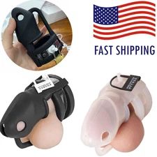 Soft Silicone Chastity Bird Cage SM Bondage Restraints Device with 3 Rings Male