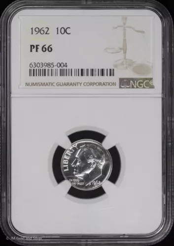 1962 Proof Roosevelt Dime 10c NGC PF 66 | PR