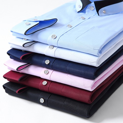 Men Casual Double Collar Slim Fit Formal Shirt Long Sleeve Casual Tunic Shirt 、 - Picture 9 of 16