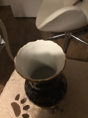 Vase,echt Kobalt,Weimar Porzellan, Blau, Gold,Retro,DDR,Selten Rar, Vase 2