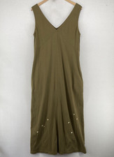 PICTURES JOHNNY WAS Dress L Shift Maxi V-Neck Sleeveless Cotton Green USA