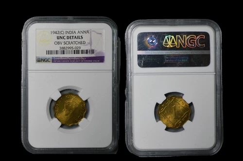 British India 1942 (C) Anna NGC UNC Details