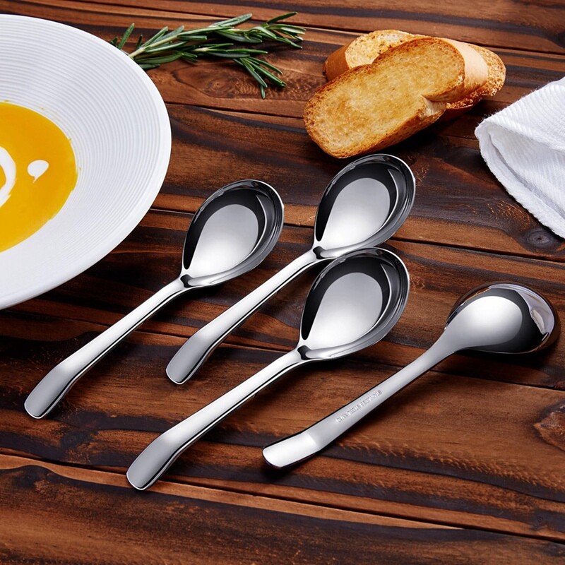 IMIKEYA Klapplöffel Set 5-teilig - Praktisches Campingbesteck Zum Zusammenfalten