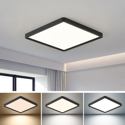 16 Inch Square LED Flush Mount Ceiling Light, 36W 3600LM, 3000K/4000K/6000K C...