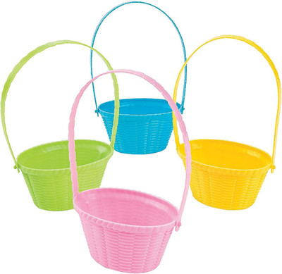 Mini Pastel Easter Baskets (Set of 12) Easter Party and Hunt Supplies