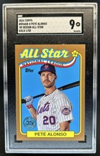 2024 Topps Pete Alonso 1989 35th Anniversary All Stars Gold #/50 SGC 9