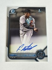 Federico Polanco 2022 Bowman Chrome 1st Prospect RC On Card Autograph #CPA-FP