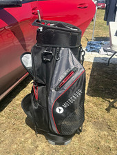 Motocaddy Lite-Series Cart Golf Bag 14-Way Divider Nylon Zip Black/Red- used