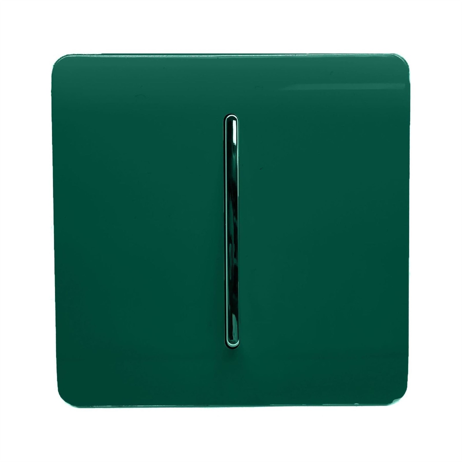 Trendi Fan Isolator 10A Triple Pole Chrome Rocker Switch in Dark Forest Green