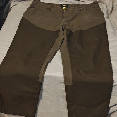 #ad Cabela#x27;s Brown Reinforced Hunting Pants Men#x27;s Regular Size 36x30 Outdoor Apparel $35.75