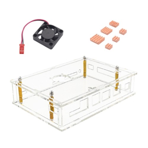 For Banana Pi -F3 Acrylic Case Transparent with Cooling Fan for Banana3533