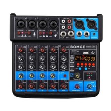 6 Channel mini DJ Audio sound mixer console with USB interface, Bluetooth, St...