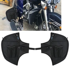 For Touring Models 1980-23 Soft Lowers Chaps Synthetic Leather Engine Bar Covers