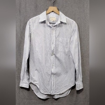 Current Elliot The Prep School Shirt Women's 0 Blue White Academia Casual Retro