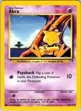 Abra 67/110 Common Legendary Collection Pokemon Lightly Played