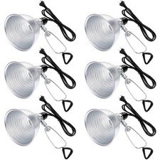 6 Pcs Adjustable Clamp Lamp Light with Aluminum Reflector Up to 150 Watt No ...