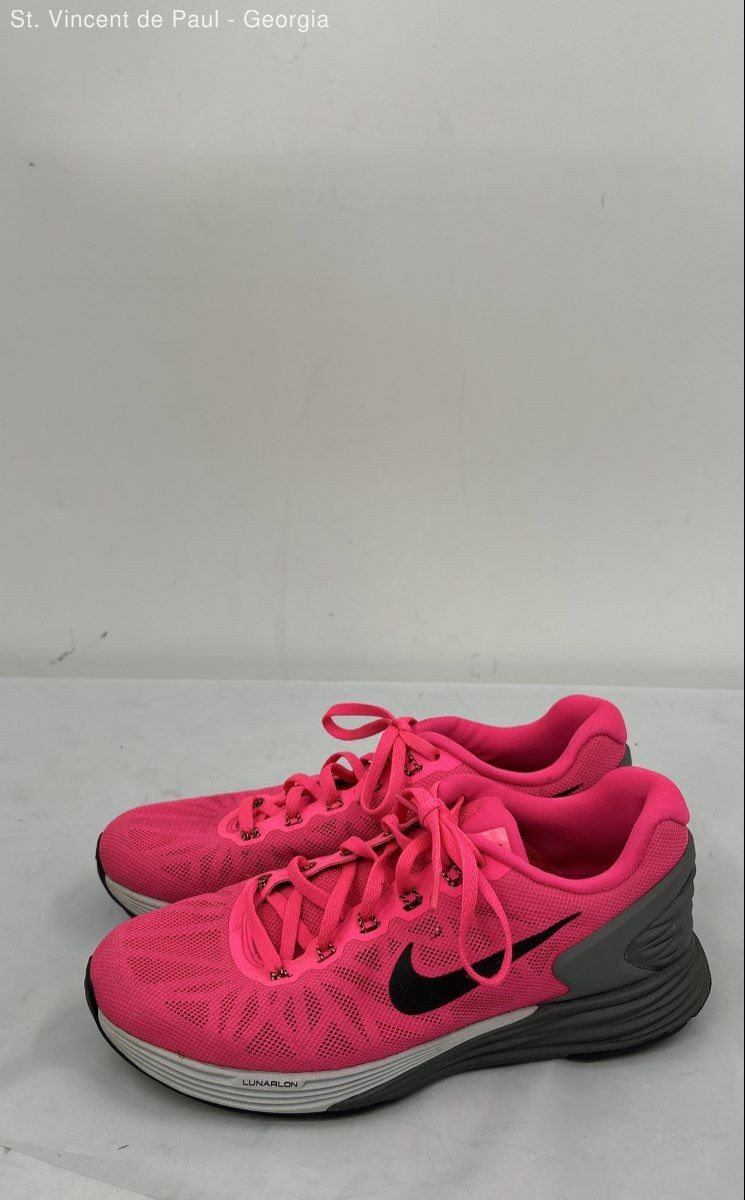 Nike Lunarglide 6 Pink Solid Athletic Running Shoe Women's Size 6.5 image 5