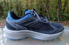 Women's Saucony Cohesion Running Cross Training Shoes Gray Blue Size 7 / 38