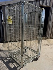 8 x Galvanised Steel Roll Cage Container on Castors 4 sided - singles available 