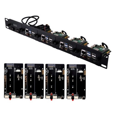 GeeekPi 19 inch 1U Rack Mount for Raspberry Pi 5, x 19 inches x 24