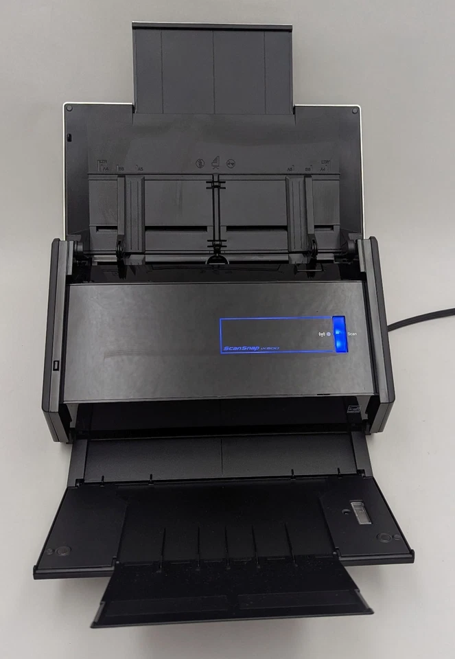 Fujitsu ScanSnap iX500 Color Duplex Pass-Through Scanner w/ Adapter & USB Cable - Image 2 of 4